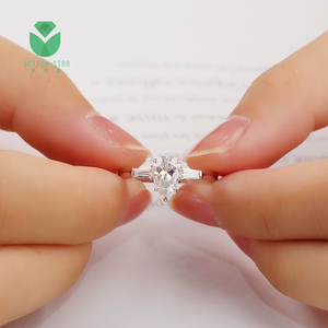 Betterstar IGI gia chứng nhận kim cương đồ trang sức 18K vàng trắng Nhẫn Lê cắt kim cương phòng thí nghiệm kim cương Nhẫn đính hôn - Product Image 2