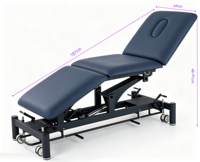 Table de chiropratique électrique portable pour usage commercial, lit de thérapie d'acupuncture avec dossier et pieds réglables, pour spa, hôtel, clinique