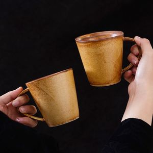 Taiwan Handmade Rock Clay Rough Pottery Retro Japanese Style Coffee Mug Ceramic Drip Bag Coffee Cup - Product Image 3
