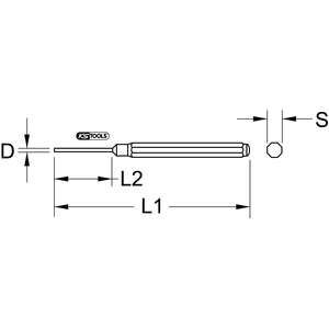 KS TOOLS <b>Pin</b> <b>punch</b>, 8 point, long, Ø 6mm - Product Image 2