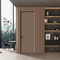 Porte intérieure en cristal de carbone sans peinture, remplissage plein, bonne isolation acoustique pour chambre familiale