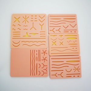 Aanpasbare 3-laags hechtset met scheurbestendig, mesh-versterkt siliconen hechtmateriaal voor verpleegkundigeopleiding en medische studentenpraktijk - Product Image 4