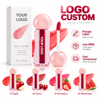 Teinte gelée 3-en-1 RTS 3ml pour lèvres, joues et yeux, hydratante, 4 teintes, faible MOQ, 2 pièces, vente en gros, logo personnalisé