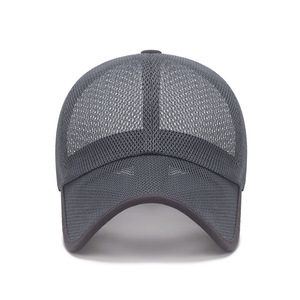 Unisex Breathable Mesh Trucker <b>Cap</b> For Outdoor Sun Protection Adult <b>Baseball</b> Hat Dark Gray - Product Image 1