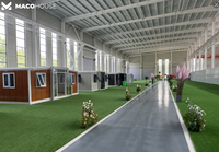 Maison préfabriquée extensible personnalisée, villa conteneur pliable portable avec cuisine et salle de bain, unité d'habitation autonome 40 pieds