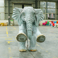 Accessoires de fête d'anniversaire, costume d'animal réaliste animatronique, costume d'éléphant bébé