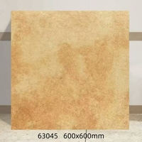 Carrelage de sol en céramique terracotta carré moderne pour intérieur de villa 600x600mm, effet vieilli, antidérapant, pour salle de bain et supermarché
