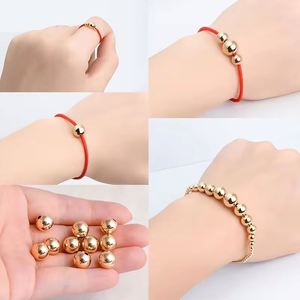 Cuentas espaciadoras redondas rellenas de oro de 14 quilates reales sin deslustre, 3mm, 4mm, para componentes de joyería, fabricación de cuentas rellenas de oro - Product Image 5