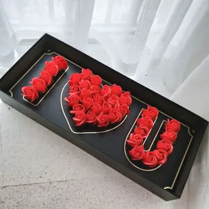 Décoration de gâteau en Roses, boîte avec des Roses, pour la saint-Valentin, ensemble de fleurs pour fête, cadeaux de la saint-Valentin, 2021 pièces