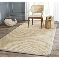 Tapis d'appoint aspect sisal naturel, sur mesure, tissé, pour escalier, écologique, rectangulaire, 4-5 mm, pour chambre, salon, hôtel
