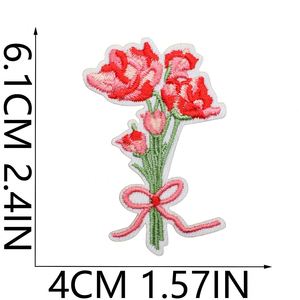 Parche Bordado Termoadhesivo Rosa para el Día de San Valentín, con Diseño de Corazón, Oso, Pastel, Mariposa y Concha, para Bodas, para Niñas - Product Image 5