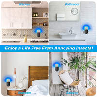 Lámpara Nocturna Interior con Atrayente UV, Trampa para Mosquitos Enchufable, Trampa para Insectos Voladores