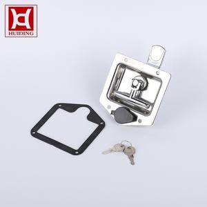 <span class=keywords><strong>Serrure</strong></span> de boîte à outils anti-poussière à poignée en T avec <span class=keywords><strong>4</strong></span> trous de fixation, loquet à languette droite en acier inoxydable avec capuchon résistant aux intempéries - Product Image 4