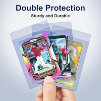 Lot de 100 pochettes de cartes de sécurité pour archivage, protection de porte-cartes rigides, 35pt, semi-rigides pour cartes de sport.