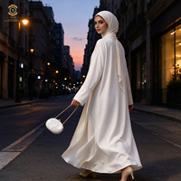 Abaya élégante Zaynab pour femme, robe musulmane d'Arabie Saoudite, kimono ceinturé, abaya ouverte, vente en gros, mode élégante
