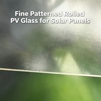 Kaca Depan Fotovoltaik Ultra Putih Bertekstur, Kaca Berpola Penyerap Cahaya Tinggi untuk Panel Surya Kaca Ganda