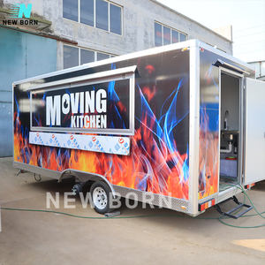 Carrito de aperitivos para perritos calientes móvil personalizado, camión de comida con pollo frito, pizzería, cocina totalmente equipada, remolque de concesión a la venta, barato - Product Image 2