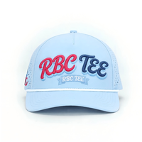 Casquette de baseball vintage personnalisée à 5 panneaux découpée au laser en daim, 100 % polyester, imperméable, style sportif urbain, avec logo brodé et visière courbée haute