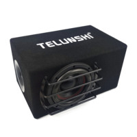 Vente en gros d'usine, haut-parleur de graves de 8 pouces, caisson de basses audio, RMS 300W, haut-parleur de voiture, caisson de basses amplifié, boîte de basses DC 12V pour voitures