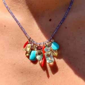 Liontin Batu Kaca Zirkon Warna-warni Berbagai Bentuk Desain Campuran untuk Pembuatan Perhiasan DIY - Product Image 3