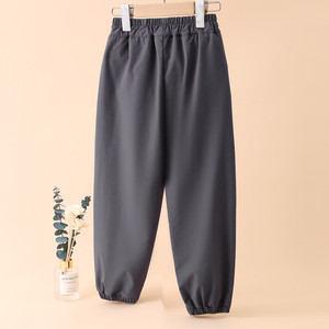 Pantalon <span class=keywords><strong>de</strong></span> jogging décontracté léger pour garçons, taille élastique, avec revers, pour grands enfants, coupe confortable, sportif, printemps-automne - Product Image 2