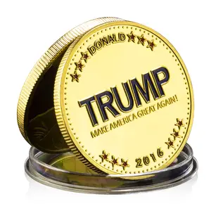 45. Präsident der Vereinigten Staaten von Amerika gesammelte vergoldete Souvenir-Münze Keep America Great Commemorative Coin