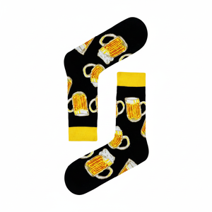 <b>Black</b> Ankle <b>Socks</b> Multiple Beer Breathable Daily Use for Girls One Fits All Simple Floral Striped Dot Star 3D for Winter - Product Image 2