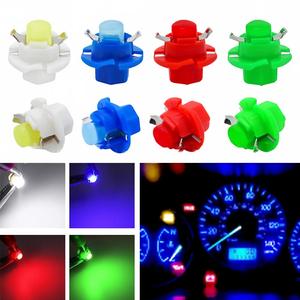 Lampe <span class=keywords><strong>LED</strong></span> <span class=keywords><strong>T5</strong></span> B8.4D <span class=keywords><strong>12V</strong></span> 1W à tête ronde 1SMD pour tableau de bord, phare, console centrale et éclairage de tableau de bord - Product Image 1