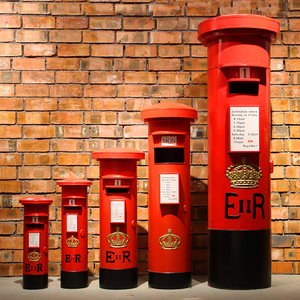 Retro Mailbox European Style Piggy Bank Mailbox Model Bar Restaurant Decoration Wedding Decoration Customizable Retro Mailbox