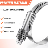 Collier de serrage mini en acier inoxydable 304 réglable pour tuyau d'air comprimé