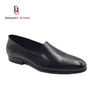 Chaussures habillées Oxford à enfiler en cuir véritable noir brillant de haute qualité, modèle original de marque, pour mariage, automne léger - Product Image 1
