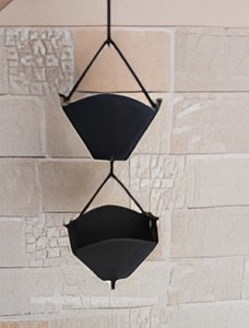 Cadena de Lluvia Decorativa de Aluminio Negro Martillado con Copas Cuadradas para Canalón y Descenso de Agua, Decoración para Jardín Exterior - Product Image 1