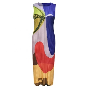 Casual Plus Size Slim Gradient Summer <strong>Blue</strong>, Gray, Yellow Long-sleeved <strong>Dress</strong> - Product Image 5