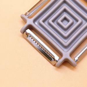 3 en 1 légume pomme de terre tomate carotte courgettes éplucheur avec pivot, julieenne dentelée lames en acier inoxydable avec couvercle - Product Image 4