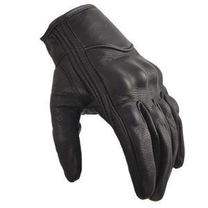 Gants de moto en cuir véritable à cinq doigts pour la course et les sports de plein air - Conception légère et coupe-vent de haute qualité - Product Image 2