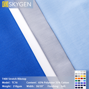 Fournisseur d'usine ODM/OEM, tissu de vêtement de travail en sergé tissé teint en rouleaux, 16S*12S, 65% polyester, 35% <span class=keywords><strong>coton</strong></span>, TC 280GSM, <span class=keywords><strong>ripstop</strong></span> - Product Image 5