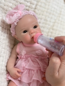 Bebé <span class=keywords><strong>Reborn</strong></span> de Silicona, Muñeca <span class=keywords><strong>Reborn</strong></span> de Silicona Sólida de 13 Pulgadas, Realista, Lavable, Regalo para Niña, Venta al por Mayor de Fábrica - Product Image 3