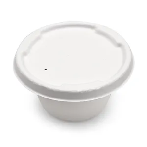 LuzhouPack Compostable biodegradable soup disposable sugar cane sugarcane bagasse salad bowl with clear lid