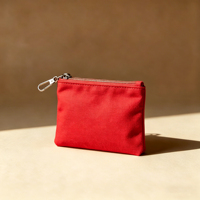 ZHYD Logo personnalisé Mini fermeture éclair couleur unie pochette à monnaie portefeuille Penny porte-clés toile fermeture éclair luxe coton petite toile porte-monnaie