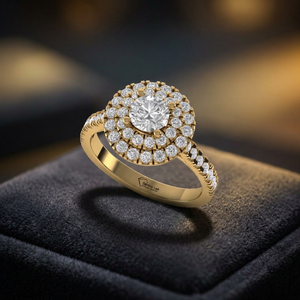 Anillo de Diamante Cultivado en Laboratorio con Corte Redondo de Moda, Plata de Ley 925, Oro de 9K, 14K, 18K, Joyería Fina para Compromiso y Boda para Mujer - Product Image 1