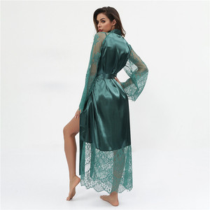 UD6392 Vendita Calda Lunga Del Merletto Robe Degli Indumenti Da Notte <span class=keywords><strong>Pigiami</strong></span> Sexy Delle Donne Degli Indumenti Da Letto - Product Image 2