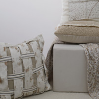 Housse de coussin décorative de luxe noire et blanche tissée texturée avec passepoil en coton et lin, moderne, pour canapé, lit et décoration intérieure