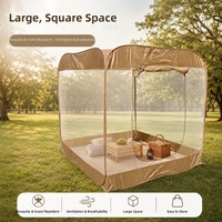 Tente de camping pliable entièrement automatique pour l'extérieur avec moustiquaire, prête à l'emploi pour l'été, tente de pique-nique en maille pour deux personnes