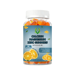 Gummies de calcium, magnésium et zinc en gros pour usines – Vitamines C, D3, K2, B6 – Améliore l'absorption du calcium, soutient l'énergie, renforce l'immunité - Product Image 1