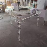 Plateau pliant moderne en acrylique, table ronde pour gâteaux de mariage, table de dessert pour événements