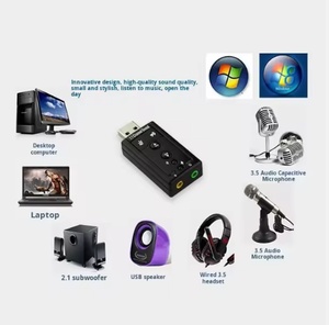 7.1 오디오 어댑터 71 마이크로폰 <span class=keywords><strong>USB</strong></span> PC용 2 in 1 사운드카드 7.1/71 <span class=keywords><strong>USB</strong></span> 2.0/20 미니 사운드 카드 어댑터 <span class=keywords><strong>USB</strong></span> AUX 연결 - Product Image 2