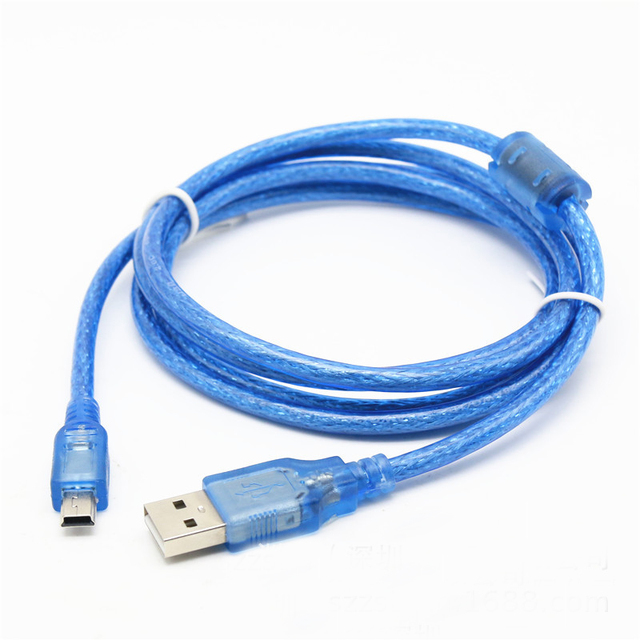 Factory Prices Blue 1m 100cm USB 2.0 a Male to Mini USB B 5pin Male Data Cable Cord Adapter Converter Power USB Mini Cable