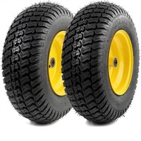 Ensemble roue et pneu tubeless Hanak 16x6.50-8, pneus avant de tondeuse à gazon 4 plis, moyeu déporté 3-4.5 pouces, roulements 3/4 et 5/8 pouces