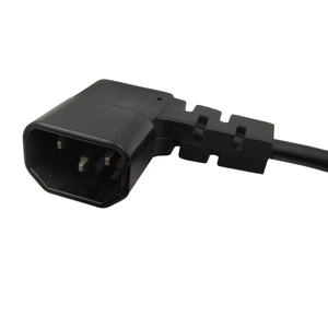 Câble d'alimentation IEC C14 vers C13 à <span class=keywords><strong>angle</strong></span> droit, gain de place, 10A 250V, pour serveur, PDU, moniteur et PC de bureau - Product Image 2