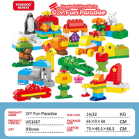 Blocs de construction OEM personnalisés de grande taille, ensemble de voitures variables, logo personnalisé, jouets éducatifs pour enfants, garçons, filles 3+, boîte cadeau